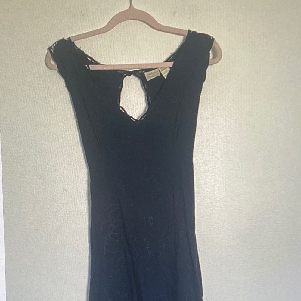 Black Mini Dress with Keyhole Back